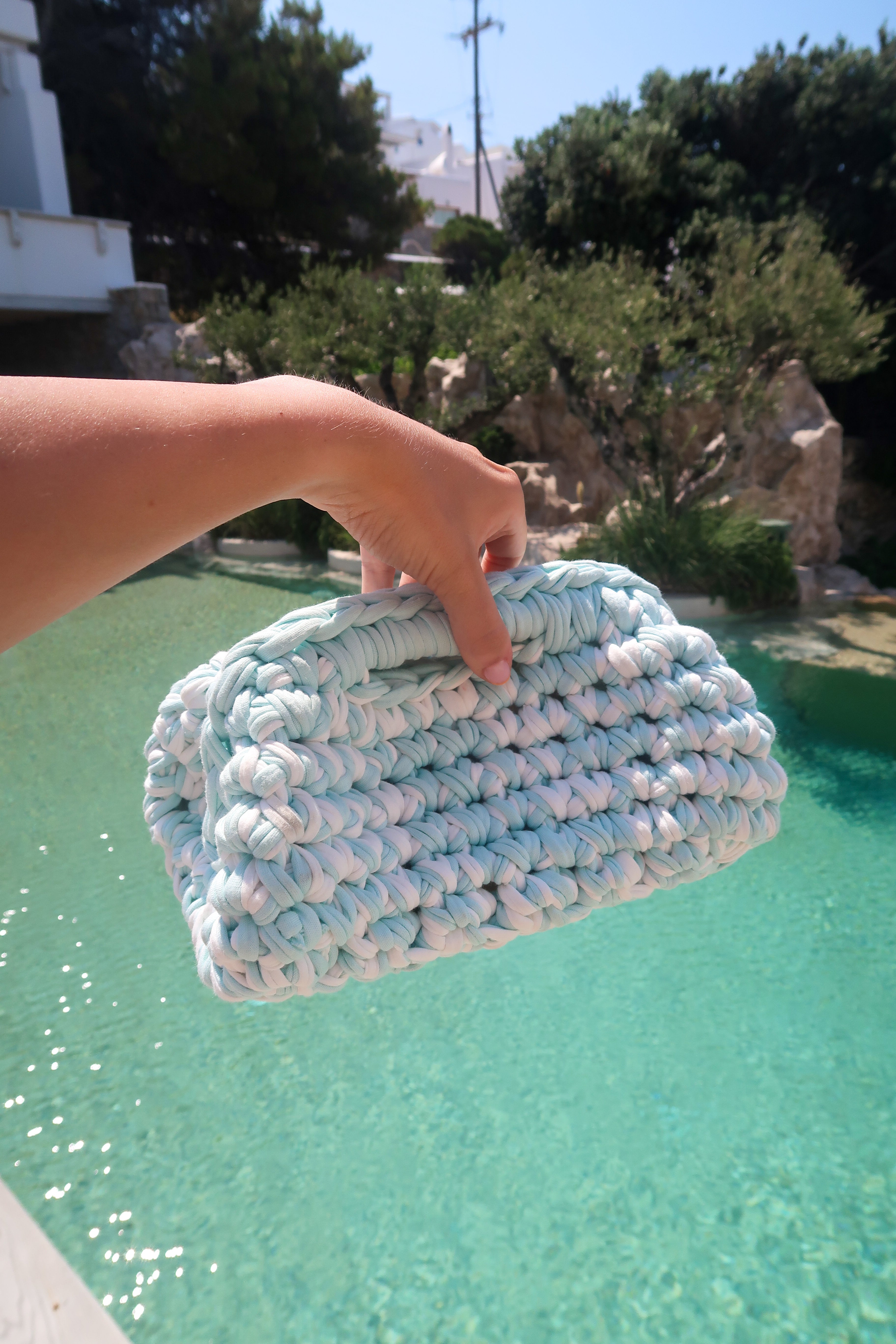 Nammos Clutch - Blue & White